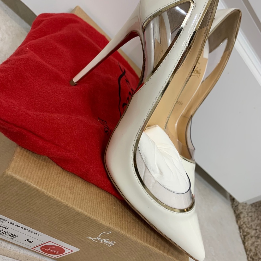 White BRAND NEW Christian Louboutin heels